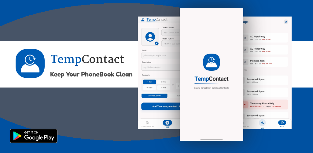 TempContact - Keep Your PhoneBook Clean